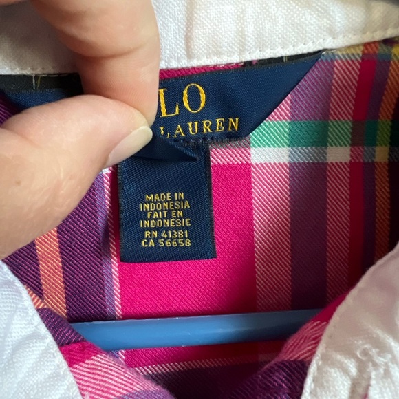 POLO Ralph Lauren Pink Multicolour Plaid Tartan Dress Preppy Fall Size 5 Girls - Picture 4 of 9